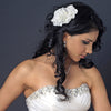 Ivory Pearl & Rhinestone Accent Bridal Wedding Flower Bridal Wedding Hair Clip 9640