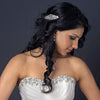 Rhodium Clear Multi Cut Rhinestone Bridal Wedding Hair Comb 1350