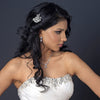 Rhodium Clear Flower Rhinestone Bridal Wedding Hair Comb 1364