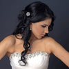 Rhodium Clear Rhinestone Petite Flower Bridal Wedding Hair Comb 1368