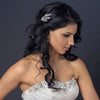 Rhodium Great Gatsby Inspired Floral Leaf Bridal Wedding Hair Comb 190