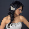 Champagne Rum Pink Floral Lace Bridal Wedding Hair Comb w/ Sequins, Rhinestones & Pearl Accent Bridal Wedding Hair Comb 3126