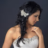 Champagne Rum Pink Floral Lace Bridal Wedding Hair Comb w/ Sequins, Rhinestones & Pearl Accent Bridal Wedding Hair Comb 3126