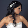 Silver Freshwater Pearl Rhinestone Floral Vine Bridal Wedding Hair Comb 42