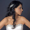 Rhodium Silver Rhinestone Vintage Bridal Wedding Hair Comb 48