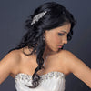 Rhodium Silver Floral Flexible Rhinestone Bridal Wedding Hair Comb 57
