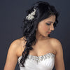 Bridal Wedding Textured Bridal Wedding Hair Comb Scattered with Pearl & Rhinestone Flowers 9650