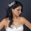 Magnificent Ivory Rhinestone Spritz Bridal Wedding Veiling Bridal Wedding Hair Comb 9731