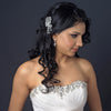 Silver Clear Multi Cut Rhinestone Swirl Vine Bridal Wedding Hair Comb