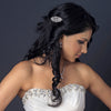 Rhodium Silver Vintage Rhinestone Bridal Wedding Hair Comb 9932