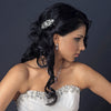 Rhodium Silver Rhinestone Vintage Bridal Wedding Hair Comb 9933