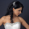 Rhodium Silver Clear Vintage Rhinestone Bridal Wedding Hair Comb 9936