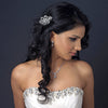 Rhodium Silver Clear Rhinestone Renaissance Bridal Wedding Hair Comb 9949