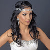 Silver White Pearl & Rhinestone Bridal Wedding Hair Bridal Wedding Elastic Headband 148