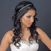 Silver Clear Rhinestone Bridal Wedding Hair Bridal Wedding Elastic Headband 247