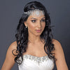 Silver Clear Rhinestone Floral Bridal Wedding Hair Bridal Wedding Elastic Headband 369
