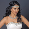 Silver Diamond White Bridal Wedding Jewelry Set NE 969