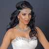 Silver Diamond White Bridal Wedding Jewelry Set NE 969