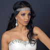 Rhodium Clear Vintage Filigree Flower Rhinestone Black Bridal Wedding Elastic Headband 6