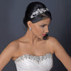 Floral Rhinestone Side Accented Bridal Wedding Headband 1540