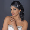 Antique Silver Clear Rhinestone Kim Kardashian Inspired Floral Bridal Wedding Headband Headpiece 1863