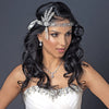 Great Gatsby Inspired Light Rhodium Headpiece HP 9996 with Pearls & White or Ivory Ribbon