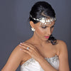 Beautiful Silver & Gold Crystal, Porcelain & Pearl Bridal Wedding Jewelry Set 1015