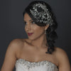 Rhodium Clear CZ Teardrop Dangle Bridal Wedding Earrings