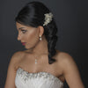 Rhodium Clear CZ Teardrop Pendant Bridal Wedding Jewelry Set 7761