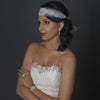 Ivory Beaded Rhinestone Ribbon Bridal Wedding Headband/Belt Belt 023