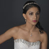 Silver Crystal & Rhinestone Floral Bridal Wedding Headband 1541