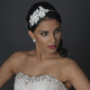 HP 3723 Diamond white lace flower with pearl & rhinestone accent