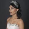 Rose Gold Clear Rhinestone Handmade Wired Bridal Wedding Tiara 6349