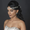 Light Gold Clear Rhinestone Vine Ribbon Bridal Wedding Headband 6438