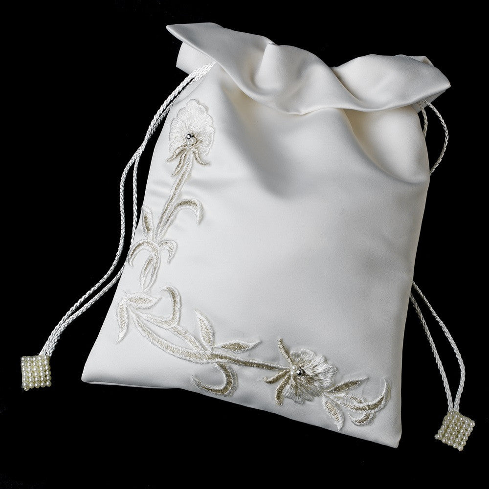 White Lily Bridal Wedding Money Bag 15