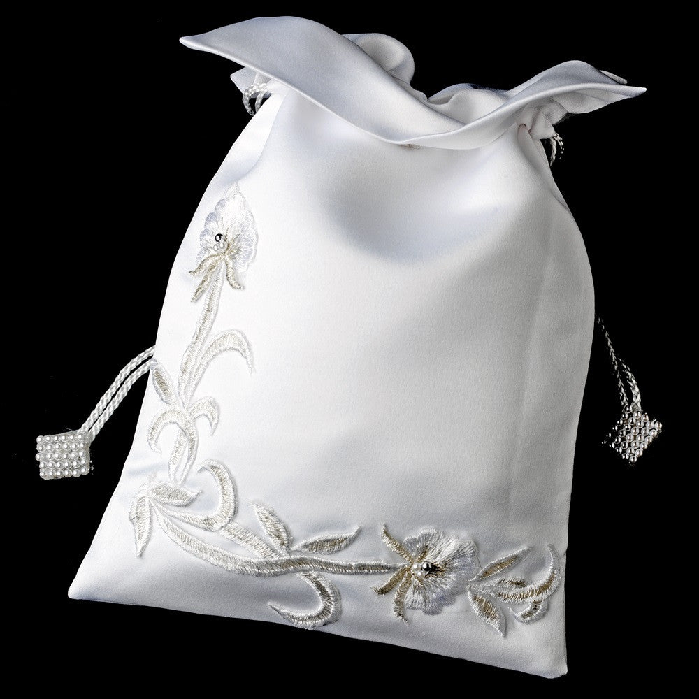 White Lily Bridal Wedding Money Bag 15