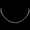 Hematite Swarovski Crystal Stretch Bridal Wedding Necklace N 235