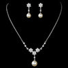 CZ & Pearl Bridal Wedding Jewelry Set NE 3631