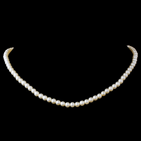 White Pearl Child's Bridal Wedding Necklace 405