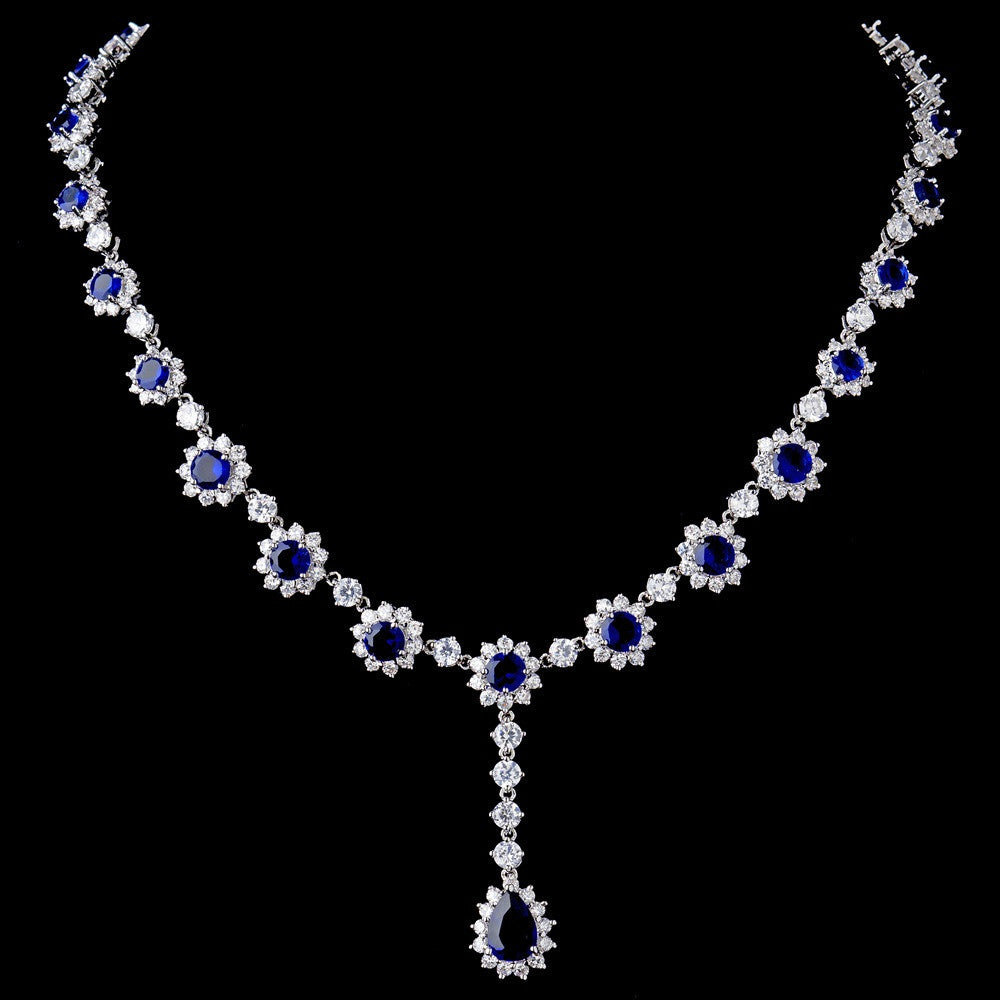 Sapphire wedding sales jewelry sets