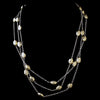 Silver Gold 60" Bridal Wedding Necklace 7991