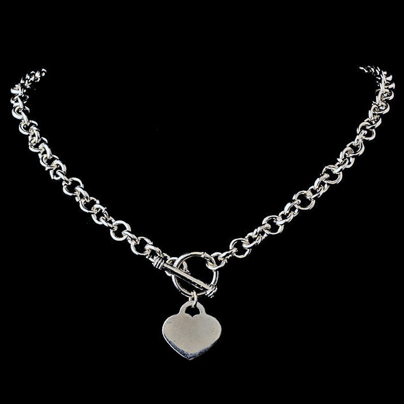 * Heart Toggle Bridal Wedding Necklace N 8004