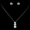 Sophisticated CZ Bridal Wedding Necklace 8110 And Bridal Wedding Earrings 8118 Set