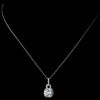 Beautiful and Simple CZ Pendant Bridal Wedding Necklace N 8114