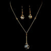 Bridal Wedding Necklace Earring Swarovski Crystal Bead Jewelry Set 8124 Gold Light Colorado