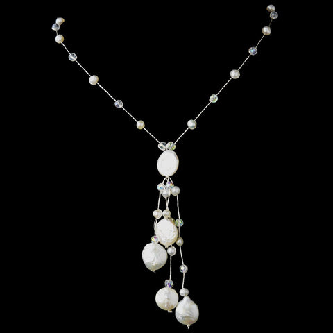 Freshwater Pearl & Swarovski Bridal Wedding Necklace N 8251