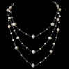 Elegant Swarovski & Freshwater Pearl Bridal Wedding Necklace N 8255