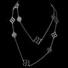 Silver and Black Chained Bridal Wedding Necklace 8729