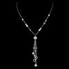 Silver Clear Rhinestone & Diamond White Pearl Bridal Wedding Jewelry Set 8766