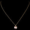 Gold AB Round Swarovski Crystal Element On Chain Bridal Wedding Necklace 9600